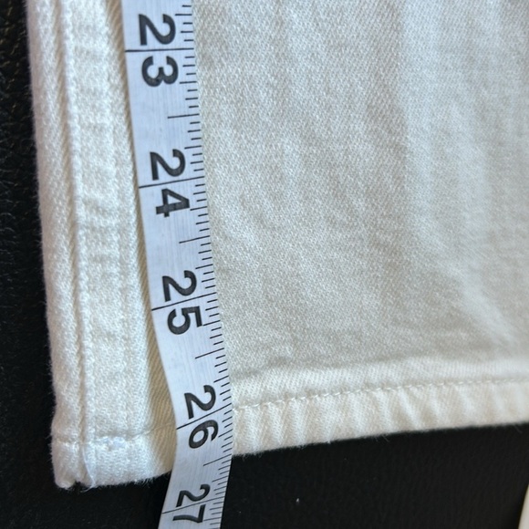 Tomorrow Denim Teresa Regular Cropped Jean White Button Fly Organic Cotton Sz 28 - Picture 16 of 16